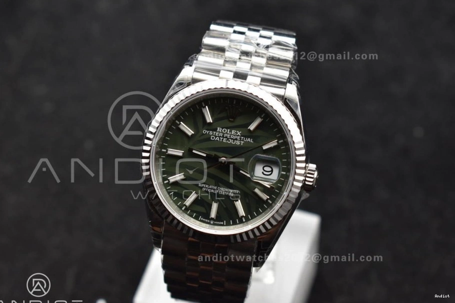 126234 SS 1:1 VSF Best 576 904L 36 DateJust Jubilee Steel ComfortFit Dial on VS Edition Green Bracelet Leaf 0723